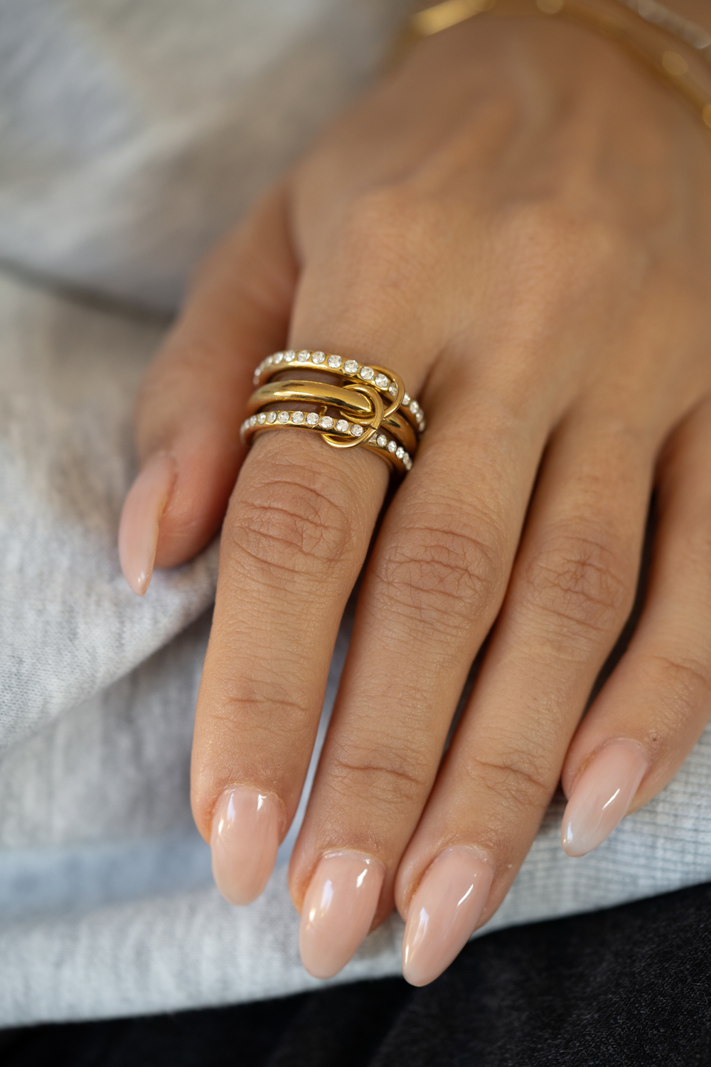 Triple Glow Gold Ring